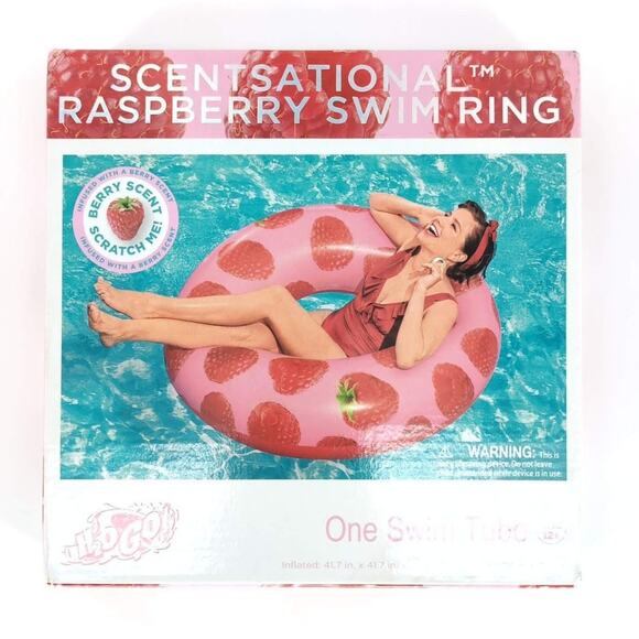 H2O Go Scentsational Raspberry Scented Swim Tube /Pool Ring / Float - New In Box - Picture 1 of 10